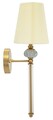 Aplica de perete Warsaw, Mauro Ferretti, 1 x E14, 20W, 17x22x57 cm, fier/sticla, auriu/alb