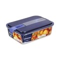 Caserola ermetica, Luminarc, Easy Box, 1.97 L, sticla, albastru/transparent