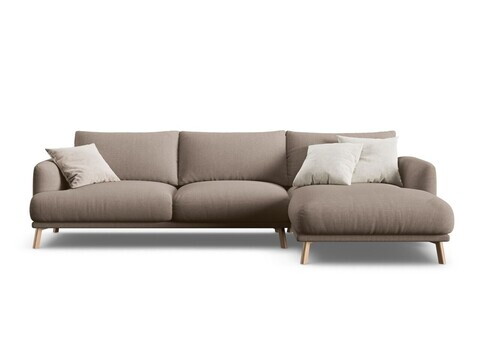 Coltar dreapta 4 locuri, Naomi, Micadoni Home, 285x170x75 cm, tesatura structurata, cappuccino