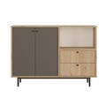 Dulap multifunctional, Locelso, RE2-SA, Stejar / Antracit