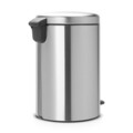 Cos de gunoi cu pedala, Brabantia, NewIcon Matt , 20 L, 38x29x46.7 cm, otel, argintiu