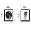 Set 2 tablouri decorative, Wolf Set, PAL, Hartie, Multicolor