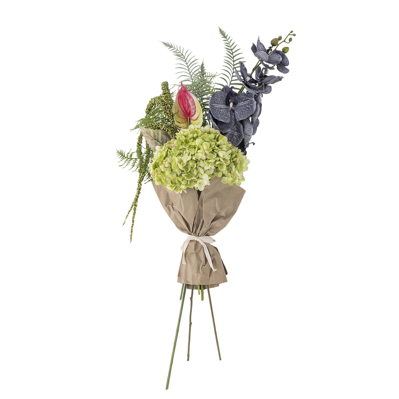 Buchet flori artificiale, Bloomingville, Poetry, 30x80 cm, polietilena/fier/textil, verde - imagine 4