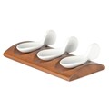 Platou pentru aperitive, Tuscan I, 18 x 9 x 2.5 cm, lemn de salcam, natural