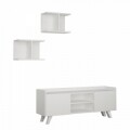 Comoda TV, Homitis, Trap Tv - White, 33x122x49 cm