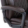Scaun de birou Victory, Pakoworld, 64.5x72.5x118 cm, piele ecologica, maro