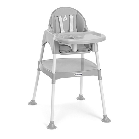 Scaun de masa pentru bebelusi, 3in1, 86×55 cm, Plastic, Gri mezoni.ro