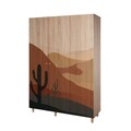 Dulap pentru haine, Vella, Lena 3 -905, 135x192x52 cm, PAL, Sonomo