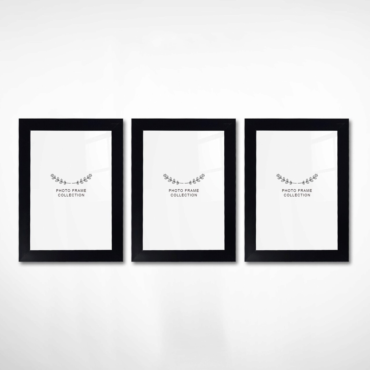 Set 3 rame foto, 3SFC1017_1521, Plastic, Negru - 1 | YEO