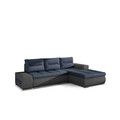 Coltar extensibil dreapta 4 locuri ELTAP, Ov35, Ottavio, 275x180x85 cm, lemn/poliester, albastru/gri inchis