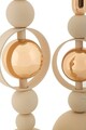 Set 2 suporturi de lumanare Saturn, Mauro Ferretti, 10x27 cm, 10x33 cm, fier, crem/auriu