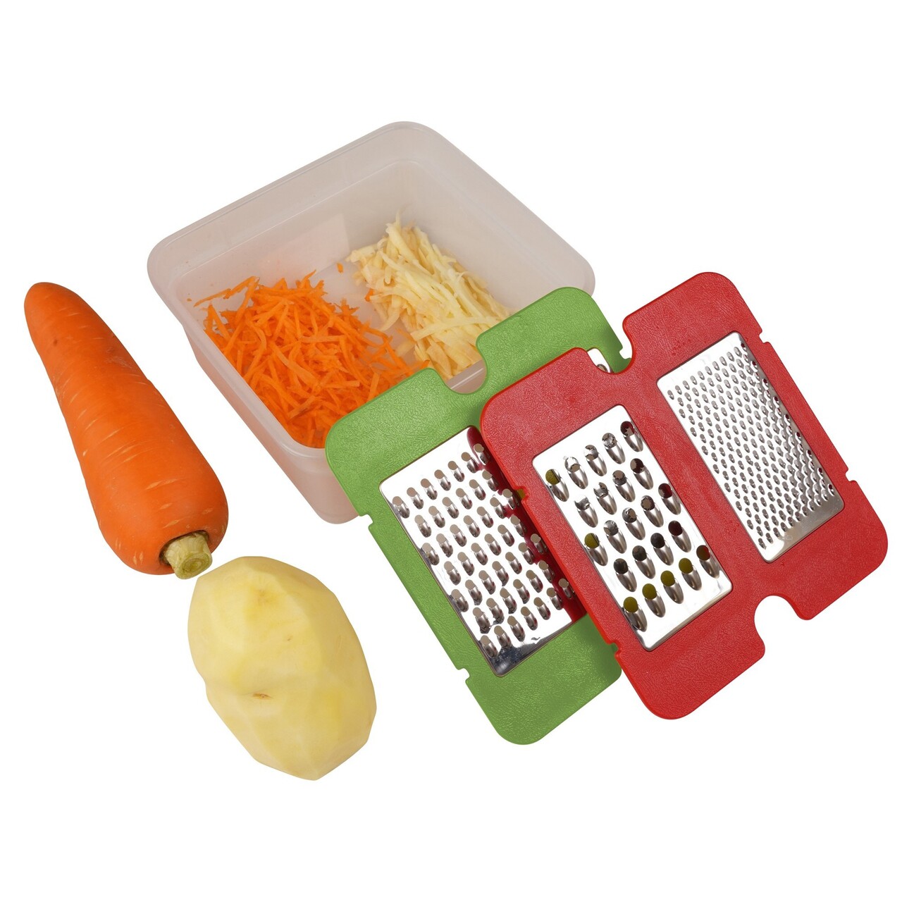 Razatoare multifunctionala, inox, cu recipient - Zokura - imagine 2