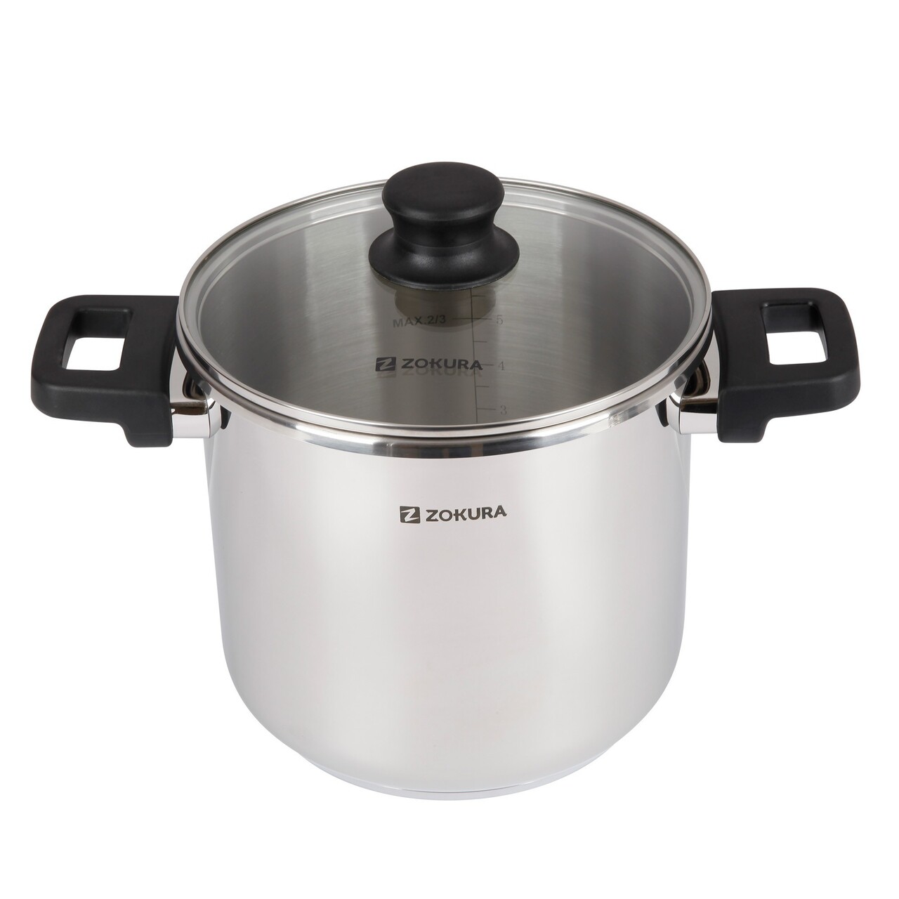 Oala sub presiune, inox, 22cm/7,5L - Zokura - imagine 3