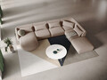 Coltar panoramic dreapta 6 locuri, Tulum, Cosmopolitan Design, 330x255x70 cm, catifea, bej