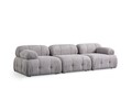 Canapea 3 locuri, Atelier del Sofa, 560ARE1557, Lemn de fag / PAL, Gri deschis