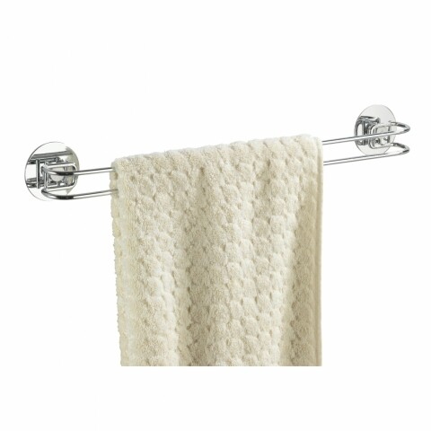 Suport prosoape wenko relexion, turbo-loc®, wenko, 46 x 5 x 6 cm, inox, argintiu