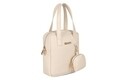 Geanta Beverly Hills Polo Club, 1106, piele ecologica, crem