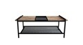 Masuta de cafea, Puqa Design, Mata, 120x45x54 cm, PAL, Pin Atlantic / Negru