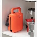 Aparat  2-in-1 pentru gofre si sandwich,  retete Wafflicher, InnovaGoods, 600W, rosu