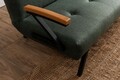 Canapea extensibila cu 3 locuri, Futon, 859FTN2908, Metal , Verde