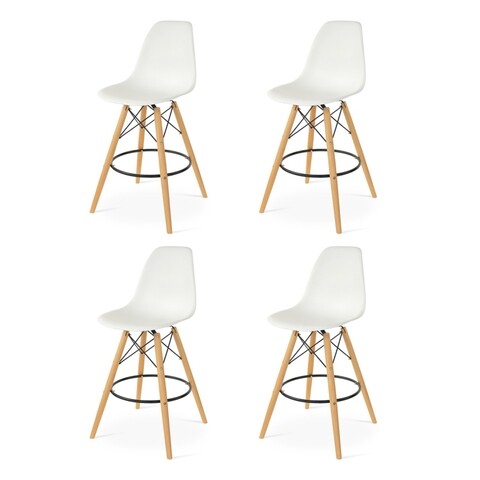 Set 4 scaune pentru bar bitsy, heinner, alb