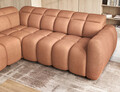 Coltar extensibil stanga 4 locuri ELTAP, LT-24XIL, Falconn, 258x208x107 cm, lemn/poliester, portocaliu