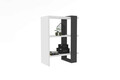 Corp biblioteca, Puqa Design, Funda, 51.8x70x25 cm, PAL, Antracit/Alb