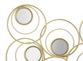 Decoratiune de perete cu oglinda Simply 3D, Mauro Ferretti, 90x55 cm, fier, auriu