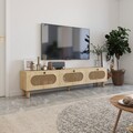 Comoda TV, Odessa, Elena, 180x42.6x31.4 cm, Stejar Safir / Ratan