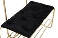 Cuier cu bancheta Glam, Mauro Ferretti, 80x38.5x180 cm, fier, negru/auriu