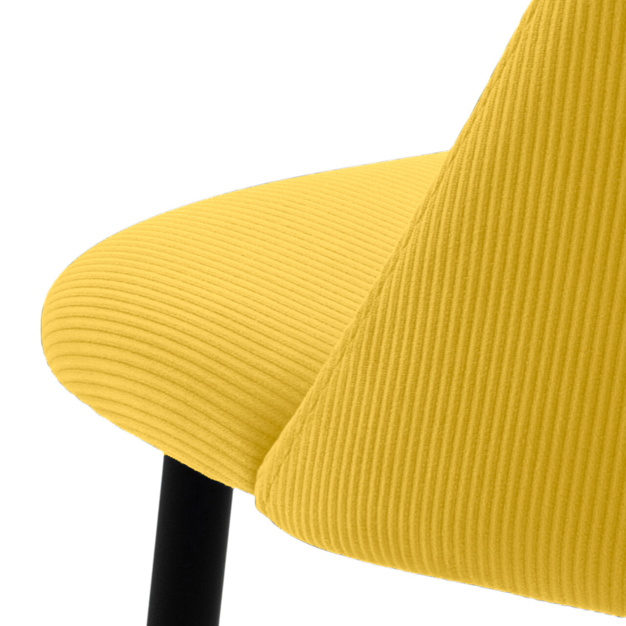 Scaun Ines, Actona, 49.2x57.5x84 cm, tesatura corduroy/otel, curry - view 4