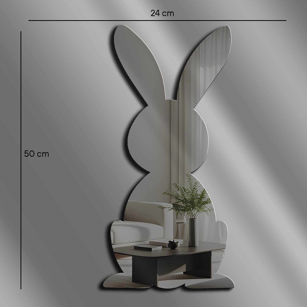 Oglinda decorativa, EAS005SMOKED, Partea de jos: 100% EVA (Grosime: 10 mm), Afumat - view 4