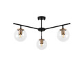 Lustra, Fulgor, 942FLG1101, Metal, Negru/Maro antic