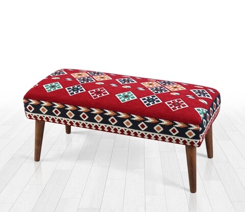 Bancheta lidya, lorence home, 91x42x42 cm, lemn/policoton, multicolor