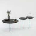 Masuta de cafea, Neostill, Serenity, 70x40 cm, Sticla temperata, Antracit / Transparent