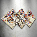 Set 4 tablouri decorative, 4MDF670518193, MDF, Imprimat UV, Multicolor