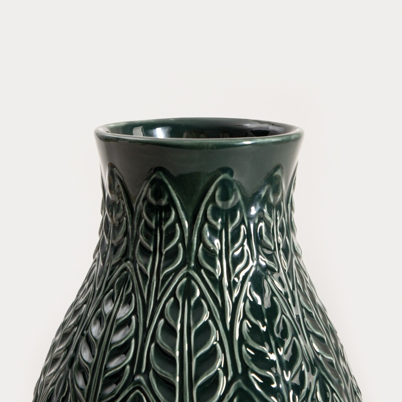 Vaza Natto, Homla, 24x15.5 cm, ceramica, verde - 1 | YEO