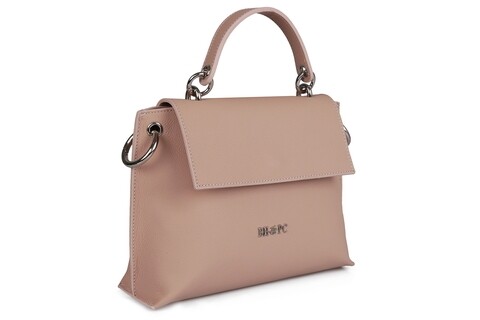 Geanta Beverly Hills Polo Club, 121, piele naturala, roz pudrat