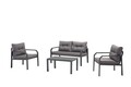 Set mobilier de gradina, Clara, Arya, Cadru: 100% ALIMINIUM, Antracit