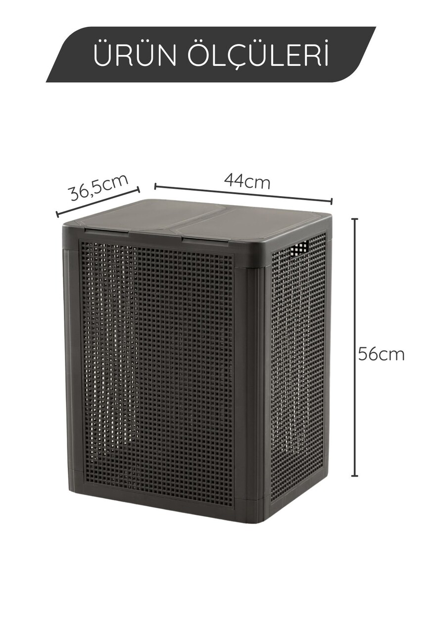 Cos de rufe, L'essentiel Maison, SMRTDCS-1, 36.5x44x56 cm, Antracit - imagine 5