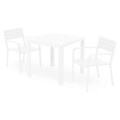 Set mobilier gradina/terasa Haven, 3 piese, aluminiu, alb