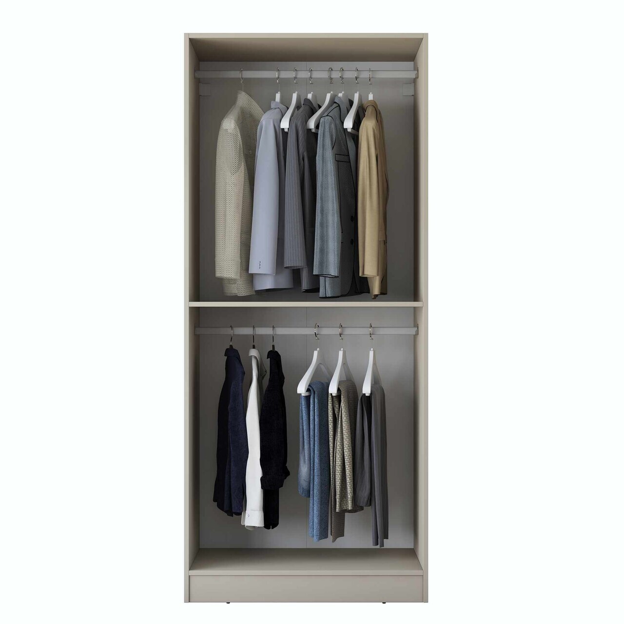 Dulap pentru haine, Hanah Home, BA287, 90x210x57.5 cm, Gresie — imaginea 6