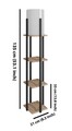 Lampadar, Nora SRC, FullHouse, 21 x 21 x 135 cm, 1 x E27, 60W, natural/negru