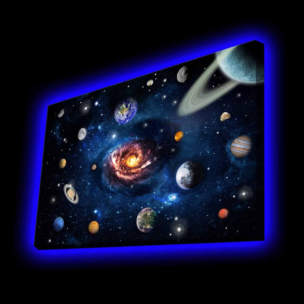 Tablou decorativ cu lumina LED, 4570KTLGDACT, Dimensiune: 45 x 70 cm, Multicolor - view 2