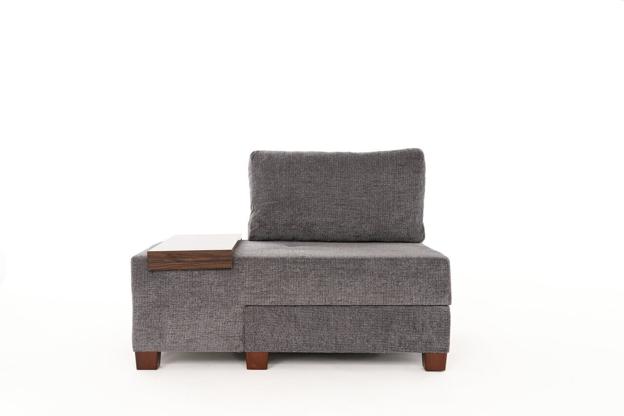 Fotoliu extensibil, Atelier del Sofa, 613LFS1170, Gri — imaginea 3