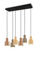 Lustra Agudo, TRIO, 85x27x150 cm, 40W, 6x E27, metal, multicolor