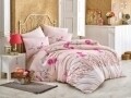 Lenjerie de pat dubla, 4 piese, 100% bumbac ranforce, Hobby, Lidia, multicolor