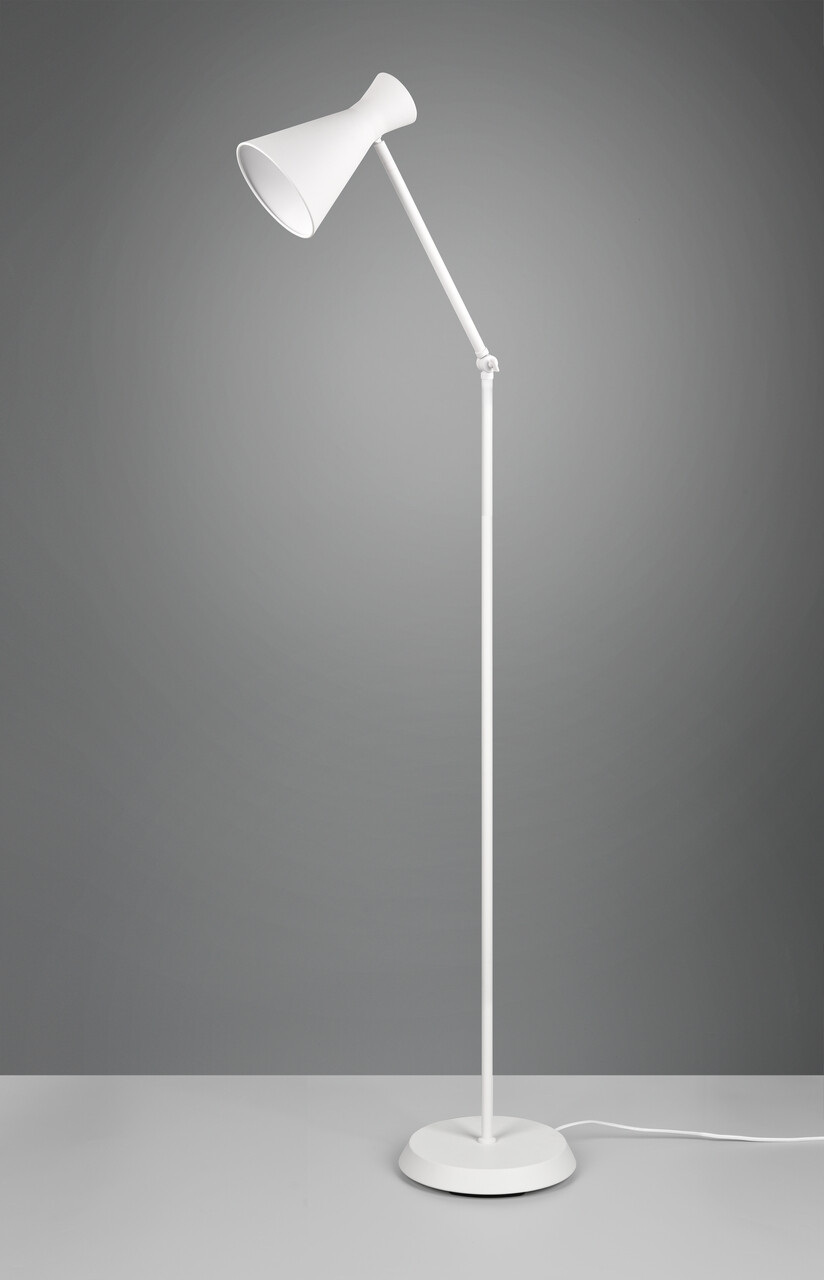 Lampadar Enzo, RL, 25x48.8x150 cm, 10W, 1x E27, metal, alb mat - view 5