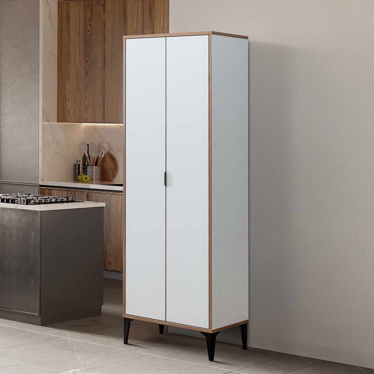 Dulap multifunctional, Hanah Home, Arden, 65x190x37 cm, Alb - imagine 3