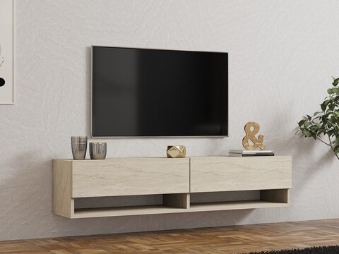 Comoda TV, Asse Home, Arges, 141x31x30 cm, PAL , Travertin